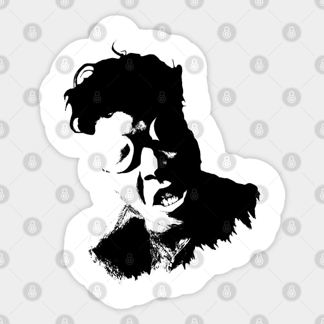 Tom Waits Portrait Art Sticker by surmind